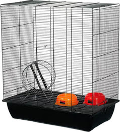 Duvoplus Fritz Nagerkäfig aus Draht für Ratten, Mäuse und Eichhörnchen in Schwarz – Bild 1 von 1