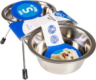 Produktbild von Duvoplus Futternapf aus Edelstahl in Silber Größe S für Hunde und Katzen