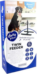 Produktbild von Duvoplus Futterstation mit H-Beinen und Edelstahl-Näpfen XXL Schwarz