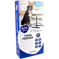 Produktbild von Duvoplus Futterstation mit H-Beinen und Edelstahl-Näpfen XXL Schwarz
