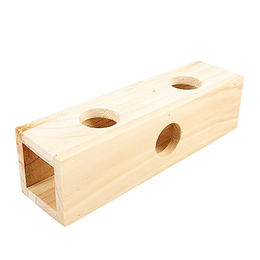 Duvoplus Holztunnel für Nagetiere wie Hamster und Mäuse 24,5 x 6,5 x 6,5 cm – Bild 1 von 2