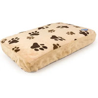Produktbild von Duvoplus Hundekissen mit Pfotenabdruck in Beige, rechteckig, 90 x 65 x 12 cm aus Plüsch - 90 cm