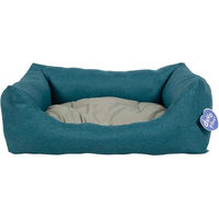 Produktbild von Duvoplus Hundekorb rechteckig Royal Blau mit gepolstertem Kissen 110 x 85 x 26 cm