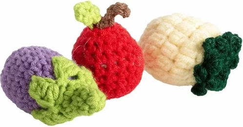 Produktbild von Duvoplus Katzenspielzeug Fruit & Veggie aus buntem Plüsch