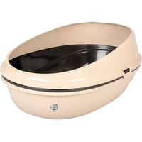 Produktbild von Duvoplus Katzentoilette Offene Schalentoilette mit Rand und Sieb Beige aus Kunststoff