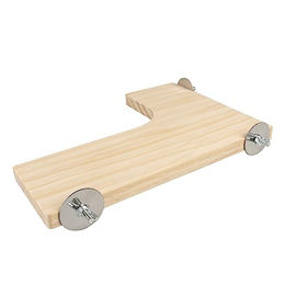 Duvoplus L-Plattform aus Holz als Knabberspielzeug für Hamster und Mäuse 27 x 21,5 x 4 cm – Bild 1 von 3