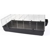 Produktbild von Duvoplus Liberty Nagerkäfig für Kaninchen und Meerschweinchen aus Draht in Grau und Schwarz