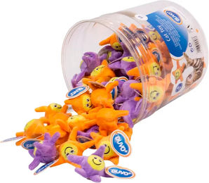 Produktbild von Duvoplus Plüschspielzeug Ball für Katzen in Bunt und Lila 60er Packung