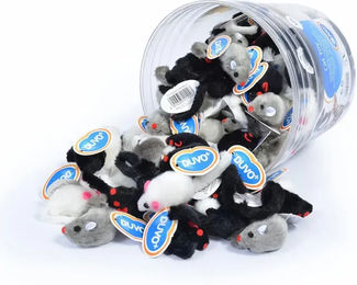 Produktbild von Duvoplus Plüschspielzeug für Katzen Maus-Set mit Rassel 6 Stück