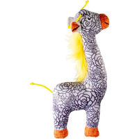 Produktbild von Duvoplus Plüschspielzeug Giraffe für Hunde Grau
