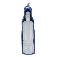 Produktbild von Duvoplus Reise-Wasserflasche für Hunde und Katzen mit Wassernapf Blau 500 ml - 500 ml