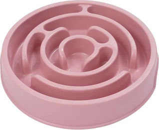 Produktbild von Duvoplus Slow Feeder Anti-Schlinger Fressnapf für Hunde und Katzen aus Kunststoff Rosa Größe M