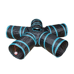 Duvoplus Spieltunnel Star für Katzen aus Polyester Blau Schwarz 100 x 25 cm – Bild 1 von 3