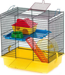 Produktbild von Duvoplus Teddy 1 Nagetierkäfig für Hamster und Mäuse bunt gelb
