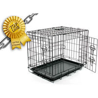 Produktbild von Duvoplus Topline Hundetransportbox aus Metall faltbar mit 2 Türen