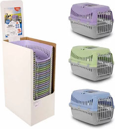 Produktbild von Duvoplus Transportbox für Hund und Katze aus Kunststoff Größe S Bunt Mini