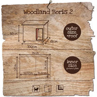 Produktbild von Duvoplus Woodland Boris 2 Classic Hundehütte aus Holz in Braun wasserdicht