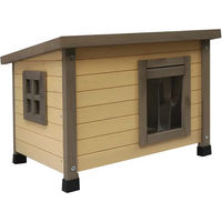 Produktbild von Duvoplus Woodland Hühnerstall Ranch Country aus Holz in Braun und Beige 198 x 76 x 122 cm