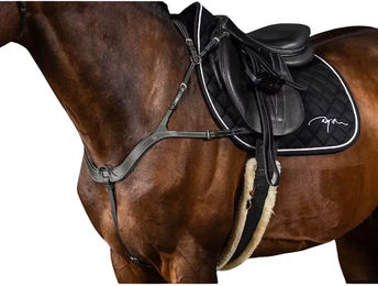 Produktbild von Dy'on Anatomisch geformtes Jagdhalsband für Pferde in Schwarz
