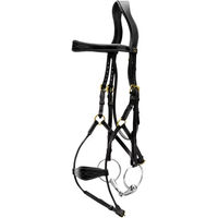 Produktbild von Dy'on Anatomisch hybride Reittrense aus Leder in Schwarz