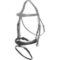 Produktbild von Dy'on Anatomische Kombinationszäumung für Pferde aus Leder mit Ketten in Schwarz