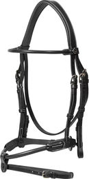 Dy'on Anatomische Leder-Reittrense Round mit runden Lederdetails für Pferde – Bild 1 von 2