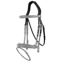 Produktbild von Dy'on Anatomisches Genickstück aus Leder für Pferde in Schwarz oder Beige