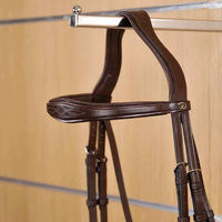 Produktbild von Dy'on Anatomisches Stirnband für Pferde aus Leder Braun