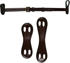 Produktbild von Dy'on Bartunterlage für Pferde aus Leder mit 2 abnehmbaren Bändern Braun