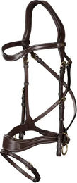 Produktbild von Dy'on Bridle D motion Kombinationstrense aus Leder in Braun für Vollblut