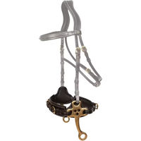 Produktbild von Dy'on Collection Hackamore für Pferde aus Leder in Schwarz für Warmblut
