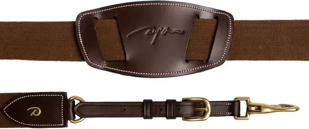 Dy´on D-Collection Elastisches Vorderzeug aus Leder in Braun – Bild 1 von 4