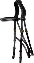 Dy'on D Collection Hackamore Trense aus Leder für Pferde in Schwarz – Bild 1 von 3