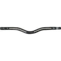 Produktbild von Dy´on Full Stirnriemen in V-Form aus Leder mit weißen Swarovski Kristallen Schwarz