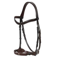 Produktbild von Dy'on Gebisslose anatomische Trense aus Leder für Pony in Braun