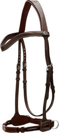 Dy'on Gebisslose Trense aus Leder für Ponys in Schwarz oder Braun – Bild 1 von 3