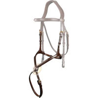 Produktbild von Dy'on Gekreuztes Reithalfter aus Leder für Ponys in Braun