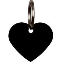 Produktbild von Dy'on Gravurmedaille in Herzform Namensplakette Schwarz Größe M