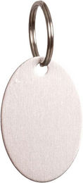 Dy'on Grooming Deluxe Gravurmedaille Oval aus Edelstahl in Lila und Silber Größe M – Bild 1 von 3