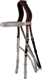 Produktbild von Dy'on Hackamore Kopfstück aus Leder in Braun