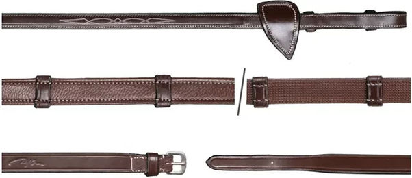 Produktbild von Dy'on Hunter 5/8 Hanfhalfter für Pferde aus Leder in Braun mit 7 Halterungen ohne Stopper