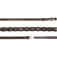 Produktbild von Dy'on Hunter Collection Pferdezügel aus geflochtenem Leder Braun 16mm