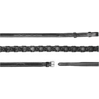 Produktbild von Dy'on Hunter Collection Pferdezügel aus geflochtenem Leder Schwarz 13mm