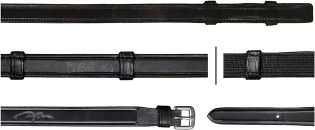 Produktbild von Dy'on Hunter Griffriemen aus Leder in Schwarz mit 7 Stoppern 5/8