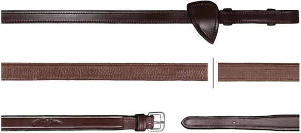 Produktbild von Dy'on Hunter Jagdzügel aus Leder für Vollblut Pferde in Braun
