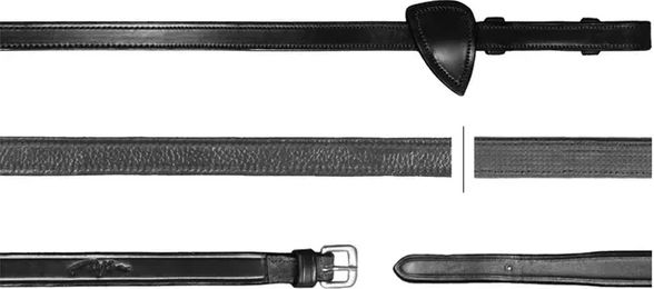 Produktbild von Dy'on Hunter Leder-Pferdezügel aus der New English Collection in Schwarz