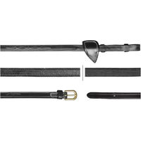 Produktbild von Dy'on Hunter Zügel für Pferde aus Kunstleder in Schwarz 1/2 Zoll