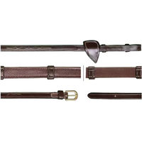 Produktbild von Dy'on Hunter Zügel für Pferde mit Leder-Schlaufen Braun 5/8 Zoll