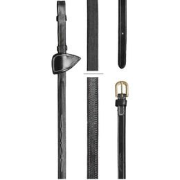 Produktbild von Dy'on Jagdzügel dünn aus Leder in Beige oder Schwarz