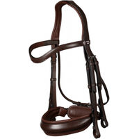 Produktbild von Dy'on Kandarenzaum Patent Large Crank Noseband Double Bridle aus Leder Braun Grösse XWB
